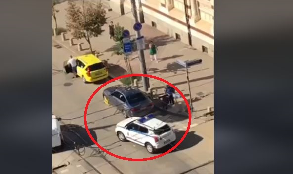 Зрелище с полицейска гонка в центъра на София, такова нещо рядко се вижда ВИДЕО