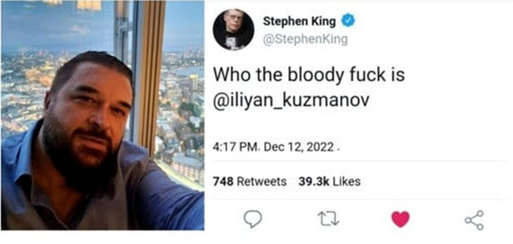 Невероятен Скандал: Стивън Кинг ругае наш писател! 