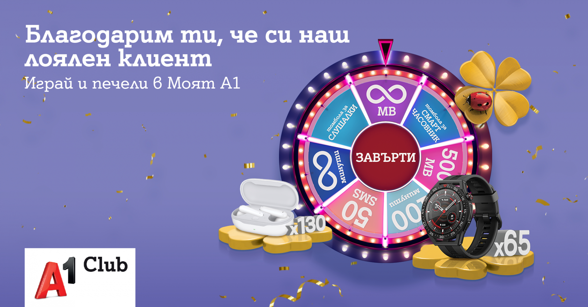 Колелото на късмета в Моят А1 отново се завърта с нови награди