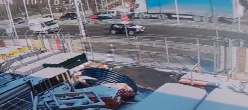 Зрелищно ВИДЕО от зверската верижна катастрофа във Велико Търново