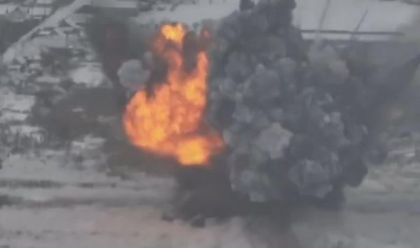 ВИДЕО от войната: Поразен УР-77 "Метеорит" едва не изпепели позициите на ВСУ