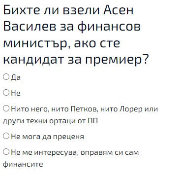 Гореща анкета: Българите казаха искат ли Асен Василев за финансов министър!
