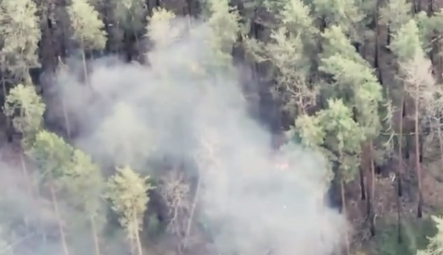 ВИДЕО от войната: Украински граничари унищожиха руски военен склад в Донбас