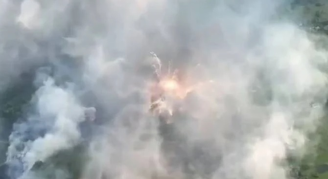 ВИДЕО от войната: "Солнцепек" обсипа с огън пункт за временно разполагане на ВСУ