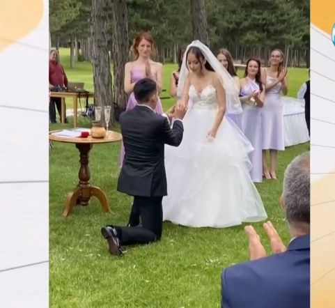 Оператор разплаква младоженци наред ВИДЕО