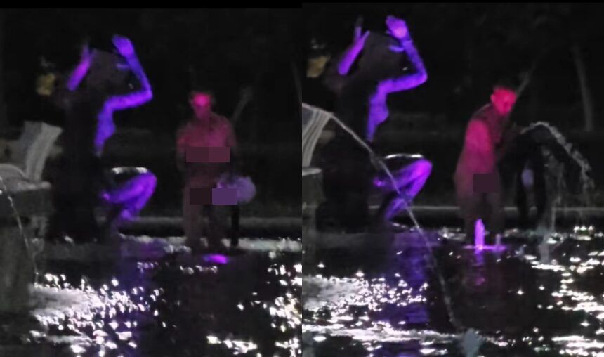 Жегата не прощава! Жена се къпе чисто гола в шадраван в Русе ВИДЕО 18+