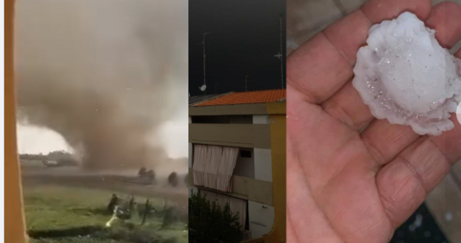 Природата полудя: Торнадо и градушка като яйце помля...