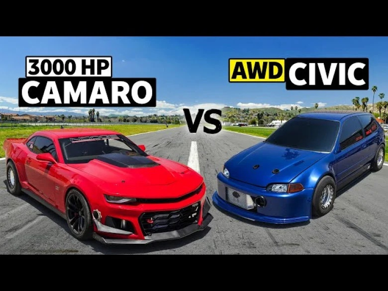 Тежко тунинговани Chevrolet и Honda се захапаха на пътя, ето какво се случи ВИДЕО