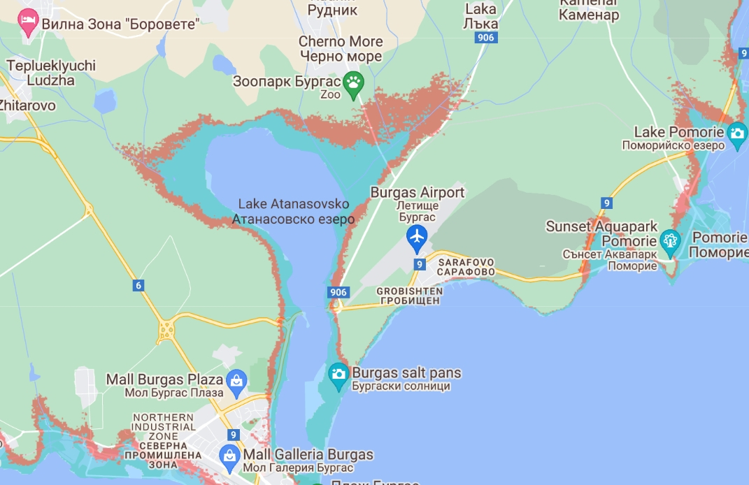 Бургас, Несебър и Созопол стават острови, всичко останало е под вода: Страшната прогноза за 2030 г. СНИМКИ