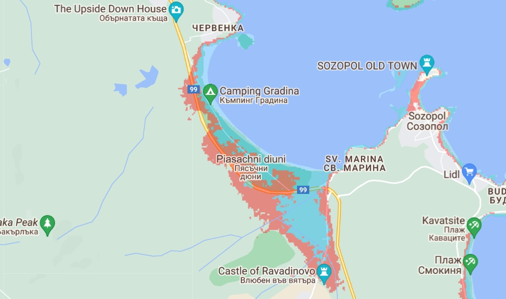 Бургас, Несебър и Созопол стават острови, всичко останало е под вода: Страшната прогноза за 2030 г. СНИМКИ
