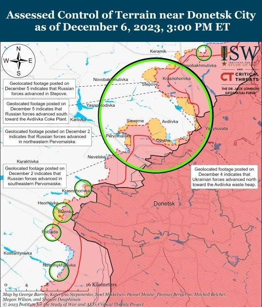 ISW: Продължават настъпленията на руските войски в промишлената зона на Авдеевка