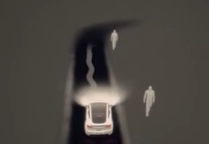 Зловещо ВИДЕО, заснето от кола на Tesla на гробище, взриви мрежата ВИДЕО 