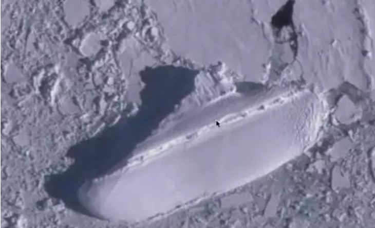 Откриха мистериозен „125 метров леден кораб“ чрез Google Earth СНИМКИ