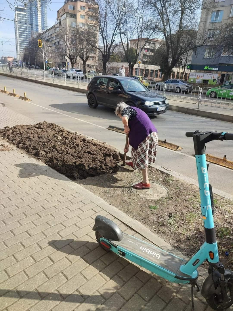 Всички говорят за тази жена и това, което направи насред София СНИМКА