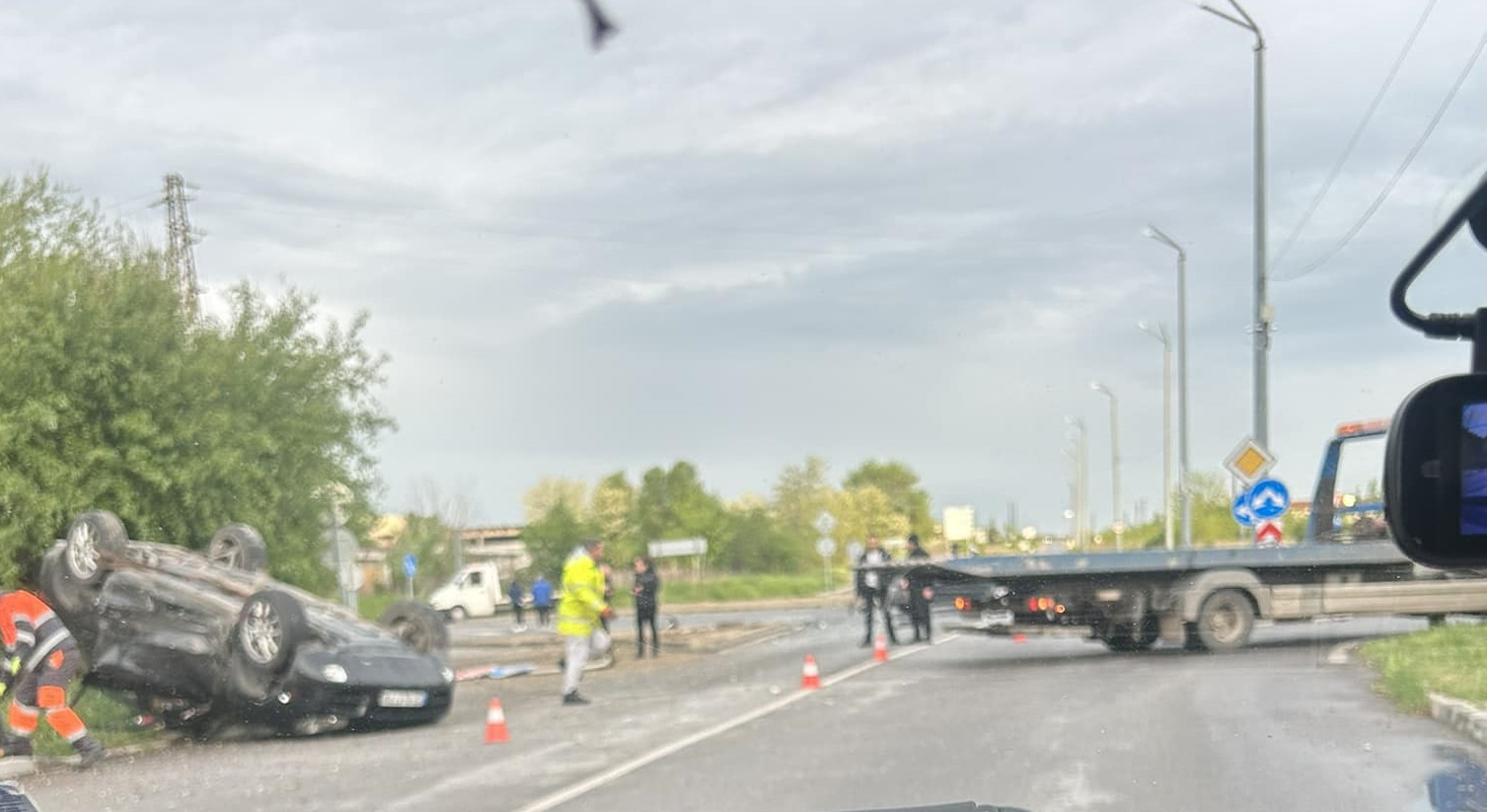 Голяма беля с "Порше" в Ямбол