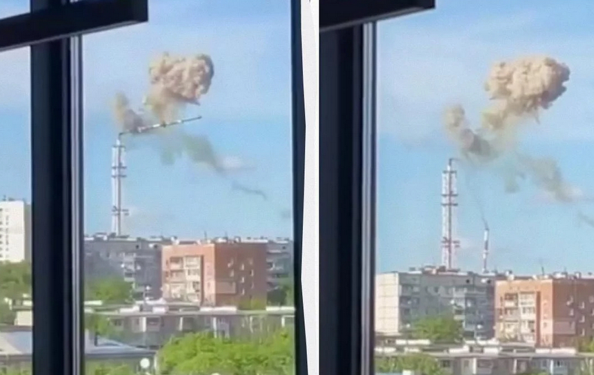 Руски удар разруши телевизионната кула в Харков ВИДЕО