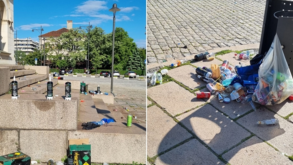 Това центърът на София ли е? Такава свинщина другаде няма ВИДЕО