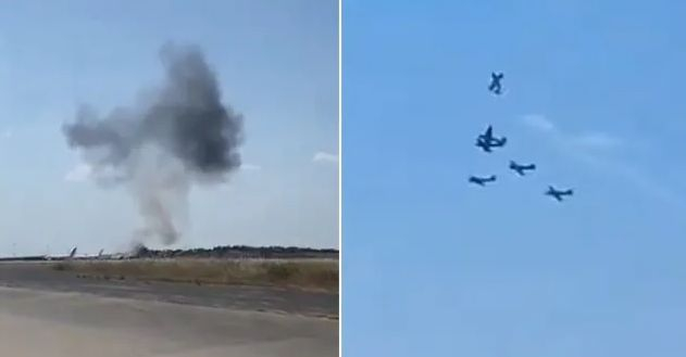 Неописуем ужас в небето по време на авиошоу ВИДЕО