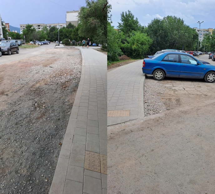 Този чисто нов тротоар в София взриви мрежата - какво не е наред?