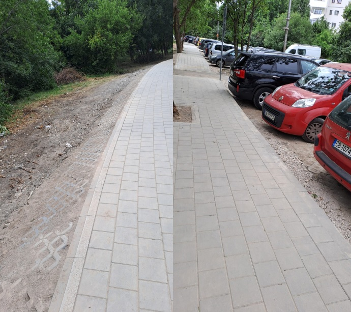 Този чисто нов тротоар в София взриви мрежата - какво не е наред?