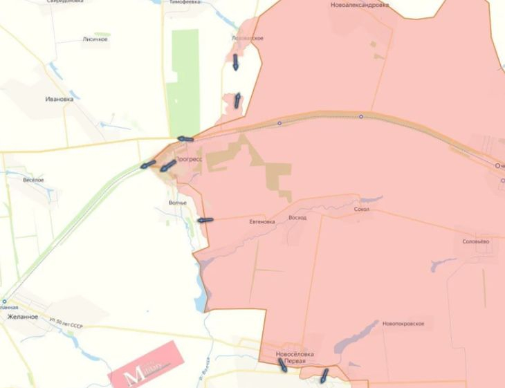 ВСУ са под заплаха от пълно обкръжение на север от Прогрес