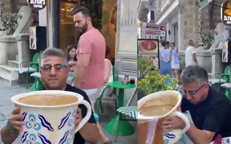 Не е за вярване каква чаша кафе си поръча този мъж ВИДЕО