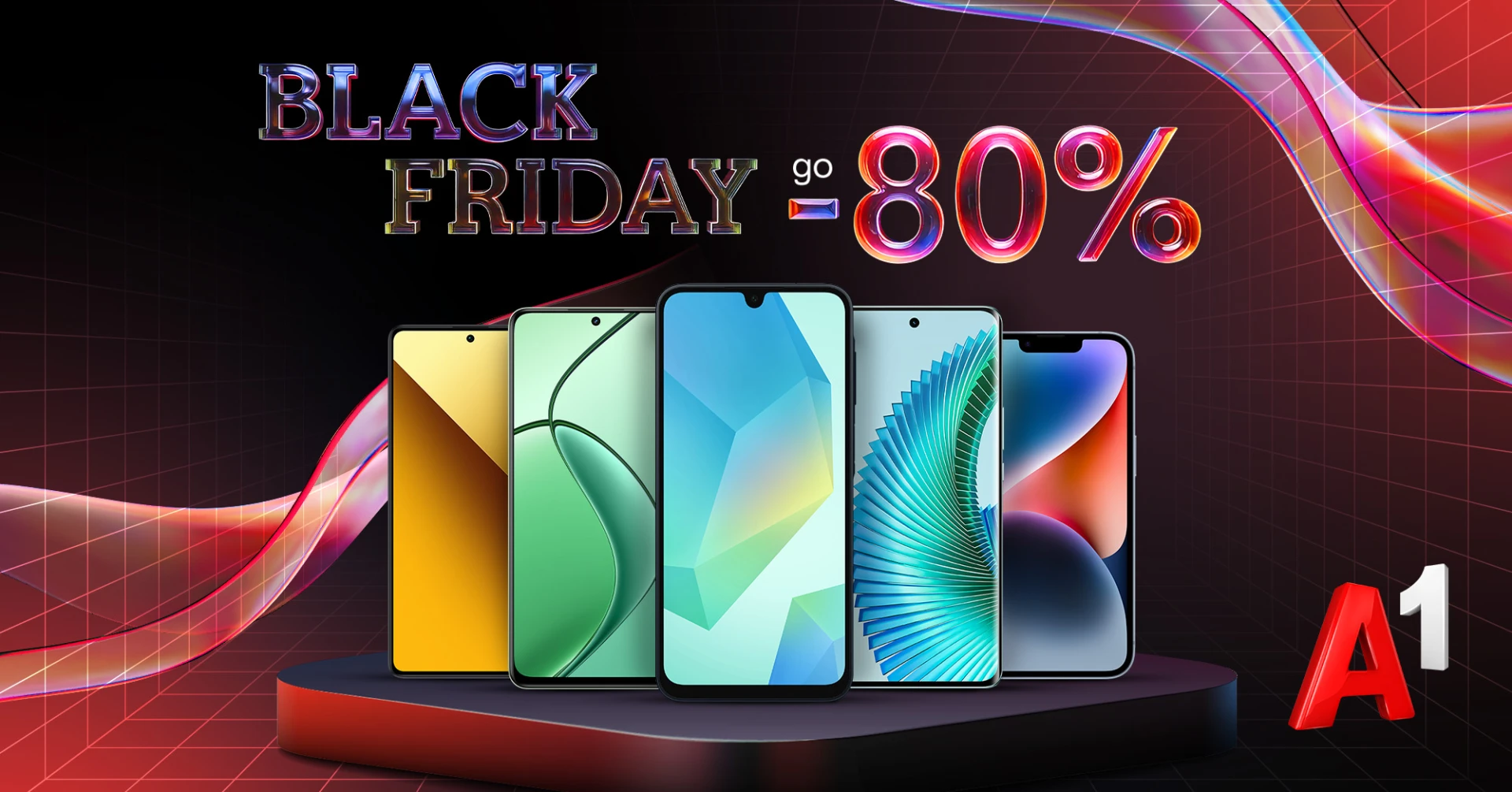 Black Friday оферти от А1: Селекция смартфони на водещи марки с до 80% отстъпка 
