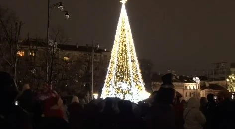15-м. коледна елха грейна в София 