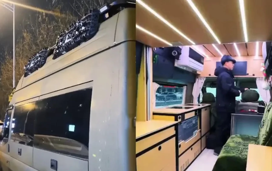 Мъж превърна микробуса си в цял апартамент с всички удобства ВИДЕО
