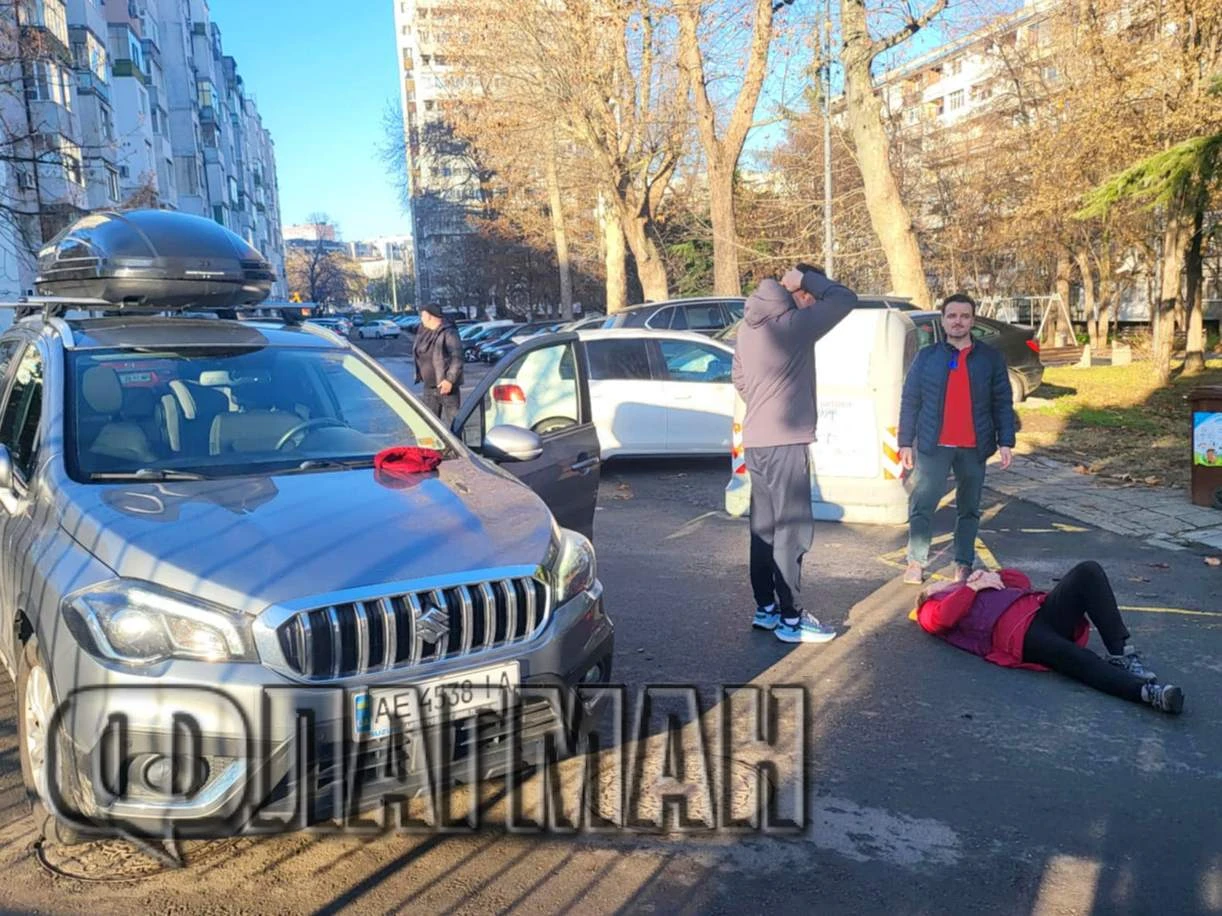 Ужасяващ инцидент до детска градина в Бургас, жена вие от болка СНИМКИ 18+