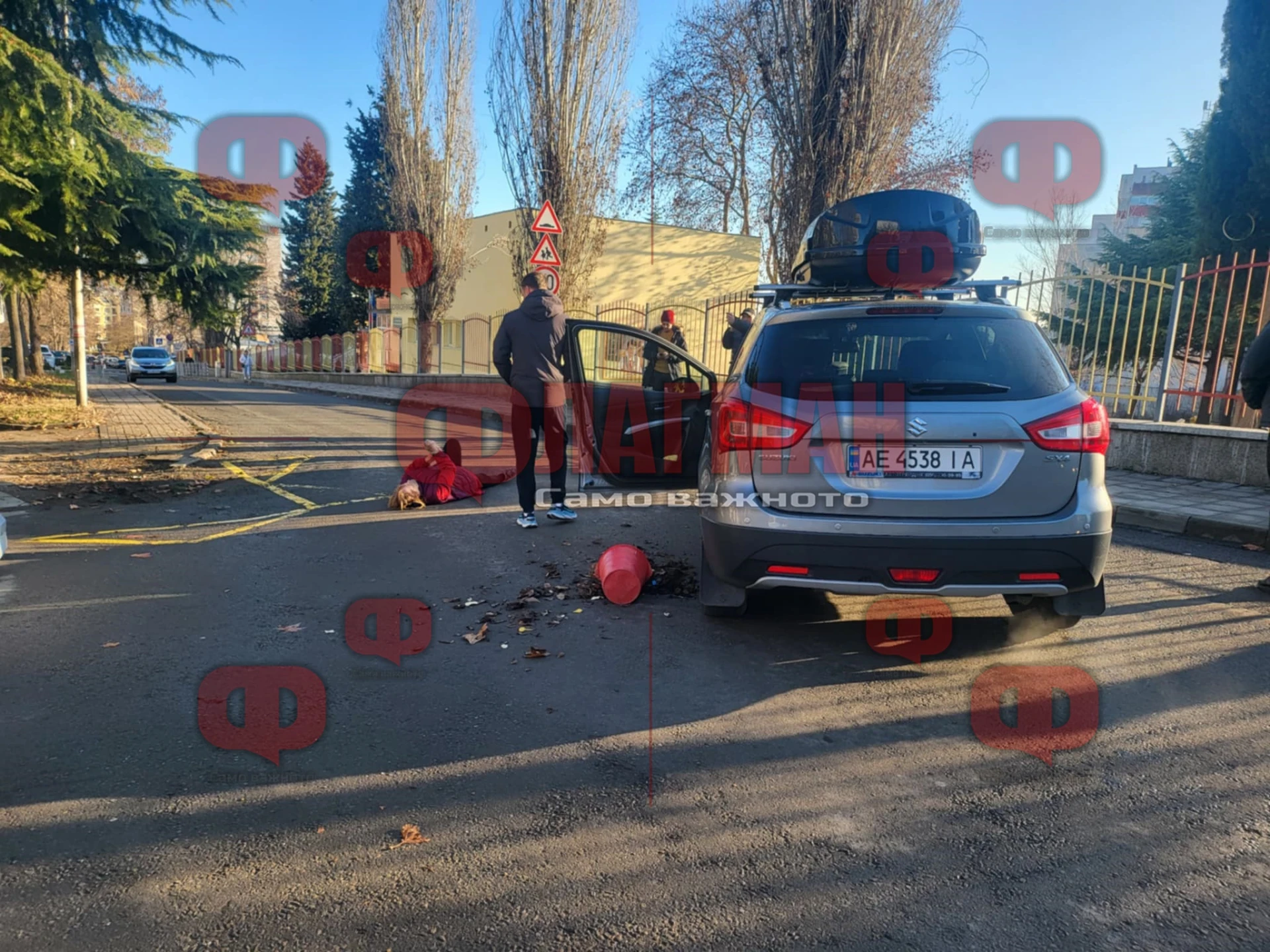 Ужасяващ инцидент до детска градина в Бургас, жена вие от болка СНИМКИ 18+