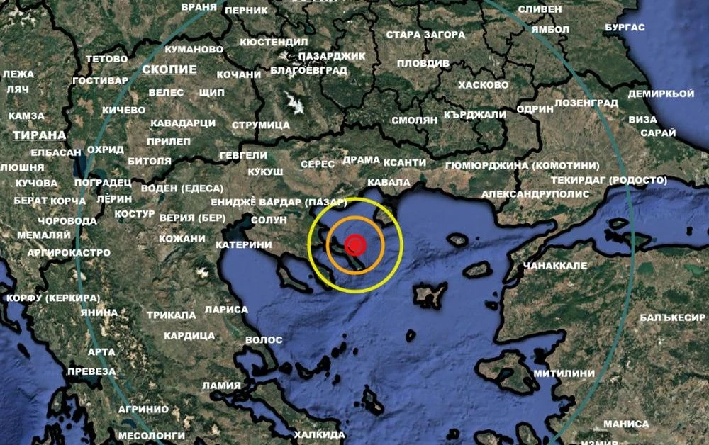 Силен трус удари до гръцкия остров Тасос КАРТА