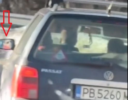 Баща качи детето в скута си и го остави да кара по завоите на Шипка ВИДЕО