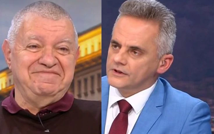 Цирк в ефир: Мишо Константинов шашна Любо Огнянов, водещият скочи от стола!