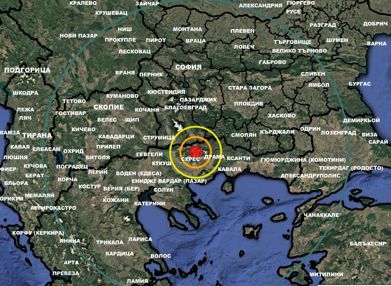 Земетресение в Гърция, усетено е и у нас! КАРТА