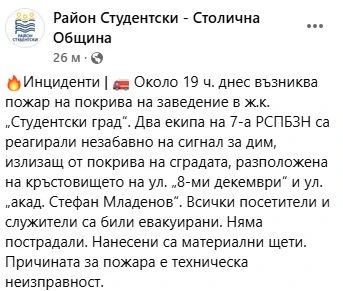 Кошмарен инцидент в култово столично заведение, евакуират наред 