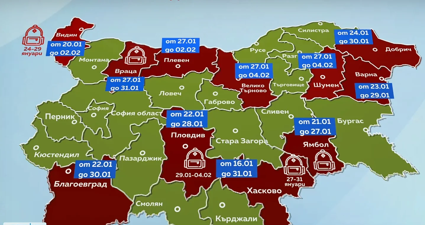 Грипът завладява България, КАРТАТА става все по-червена