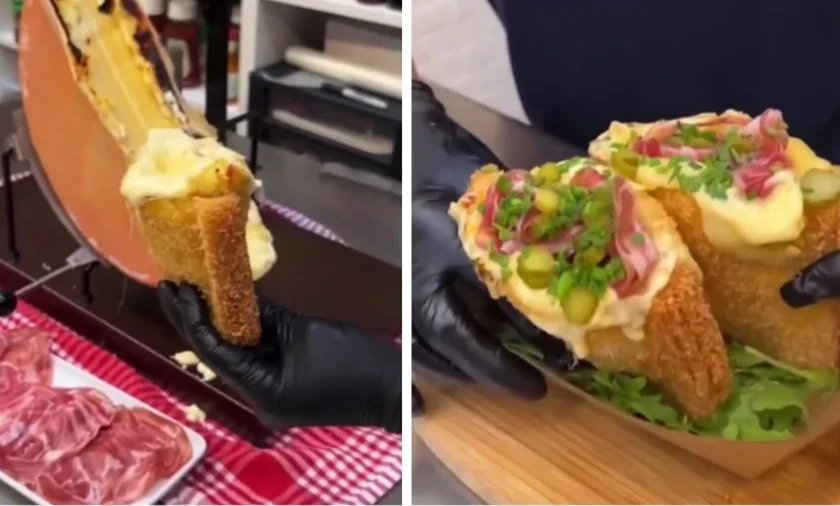 Впечатляващо и вкусно: ВИДЕО показва как се приготвя френски грил сандвич със сирене