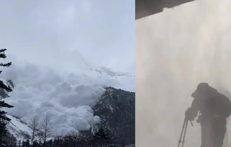 Туристи се озоваха в епицентъра на лавина и я заснеха на ВИДЕО