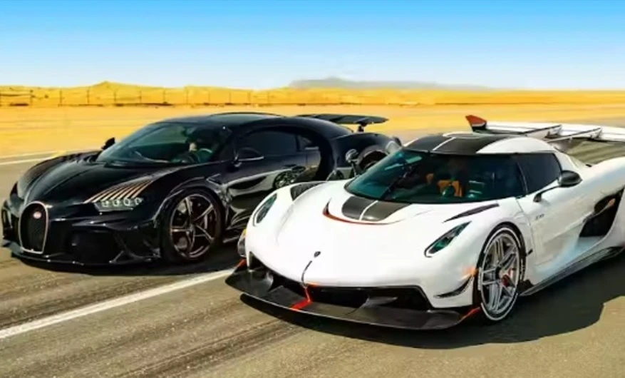 Зрелищни ВИДЕА: Бясна битка между супермощни Bugatti и Koenigsegg