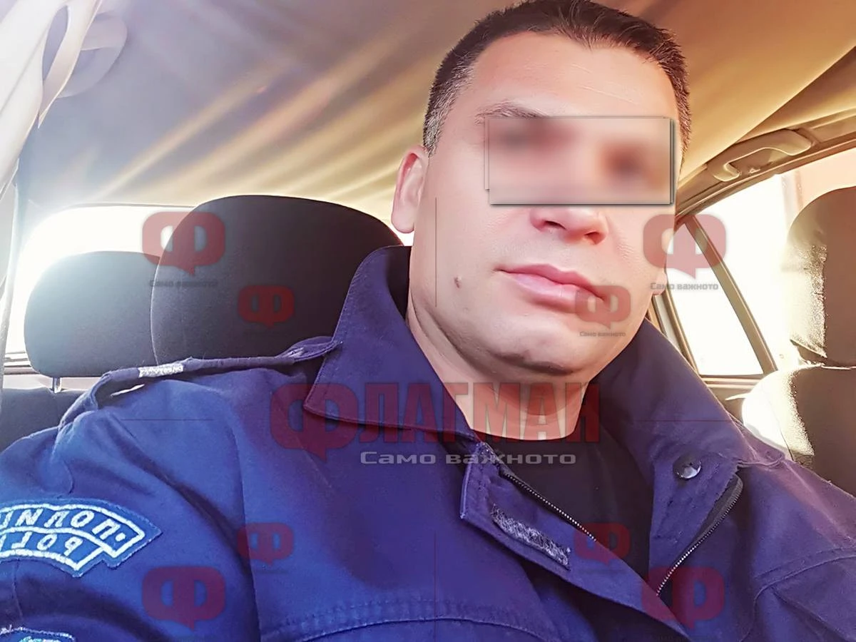 Пикантна СНИМКА на полицая Чурека, закопчан в спецакцията с много арестувани в Карнобат