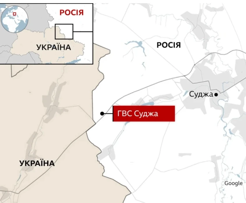 Атакуван е важен руски обект: Взривиха ГИС "Суджа", лумна огромен пожар ВИДЕО