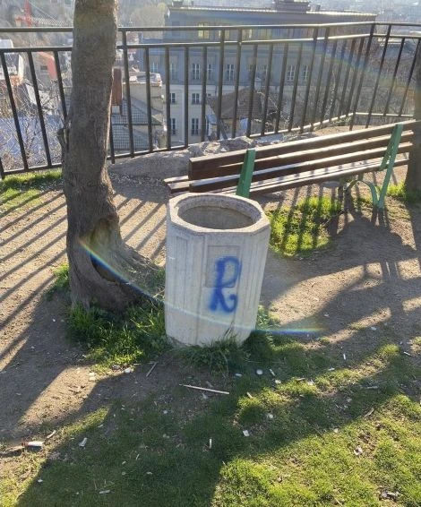 Пловдивско тепе осъмна нашарено с графити заради тайнствената Райна СНИМКИ