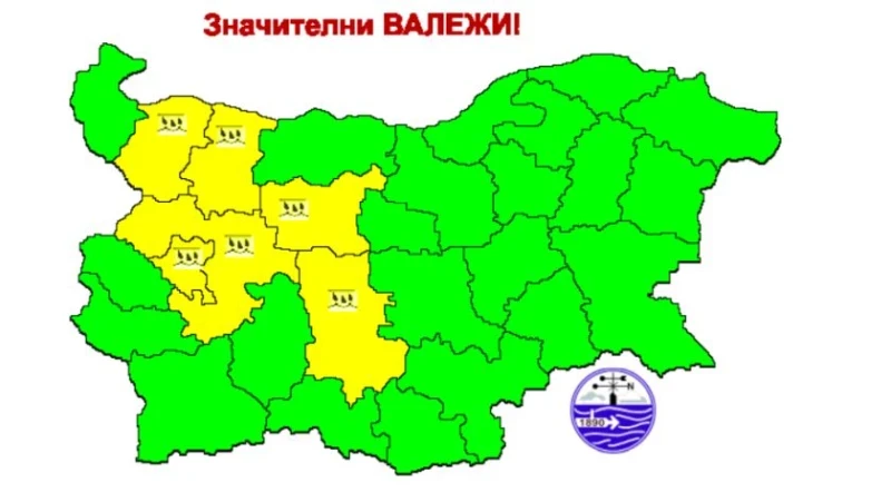 Мощен порой и голяма опасност за няколко района на България в петък