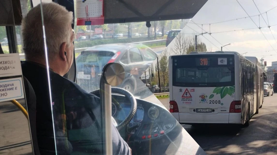 Луд скандал! Мъж застана пред автобус 310 в София с разперени ръце, а шофьорът… СНИМКИ