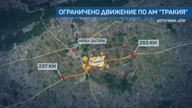 Сеир на АМ "Тракия": Изнервени шофьори преместиха ограничителните съоръжения и влязоха в насрещното ВИДЕО