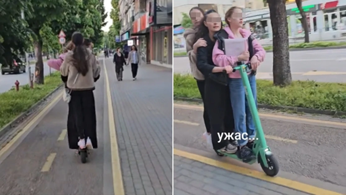 Видео с три момичета и една тротинетка от Варна взриви мрежата
