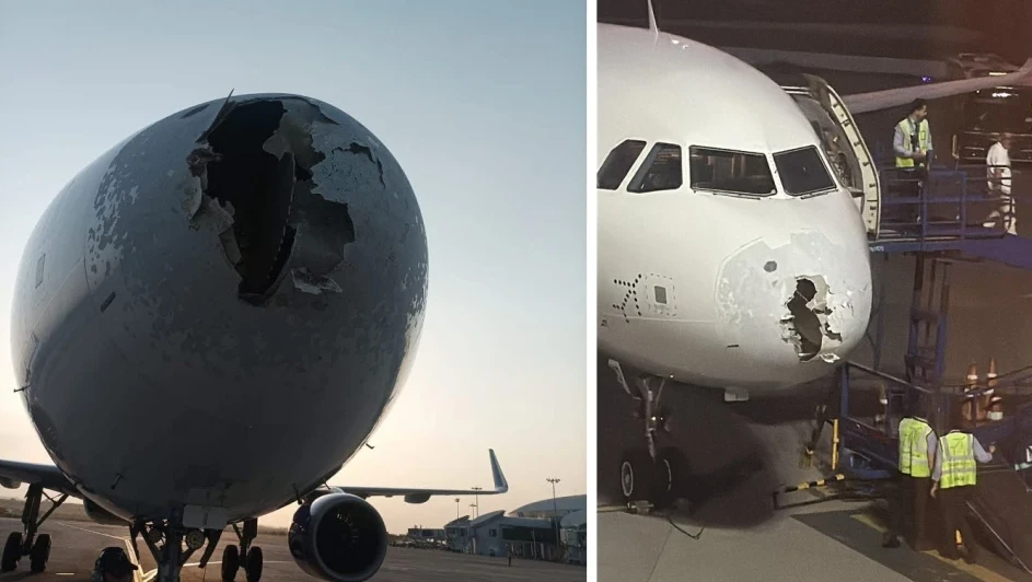 Ужасяваща буря потроши индийски Airbus с 227 пътници по време на полет