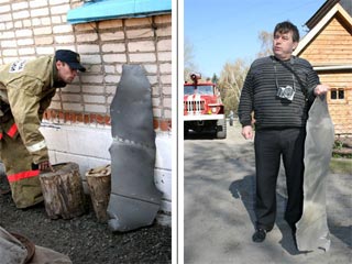 Фрагмент от космическа ракета падна на покрива на жилищна сграда в Алтай