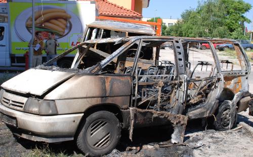 Два автомобила изгоряха в Хасково, има съмнение за умишлен палеж